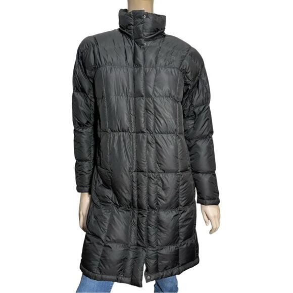 The North Face Size M Black 600 Fill Goose Down Quilted Puffer Long Jacket Coat - Picture 2 of 11
